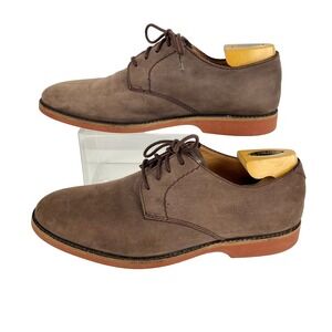 Clarks Nubuck Leather Oxford Shoes Men's 11.5 Brown Lace Up Comfort Casual, Fine